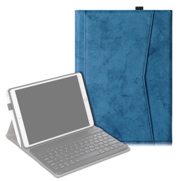 For iPad Pro 10.5 inch Marble Cloth Texture Horizontal Flip Leather Case with Pen Slot & Holder without Keyboard(Dark Blue)