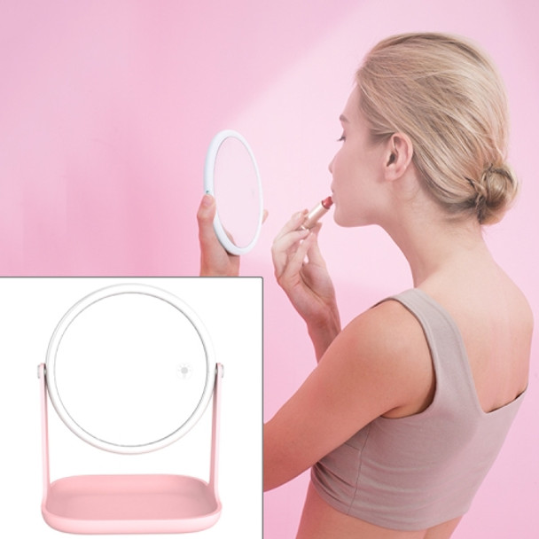 RK36 Multi-function Touch Switch Retractable Makeup Mirror Desk Lamp (Pink)