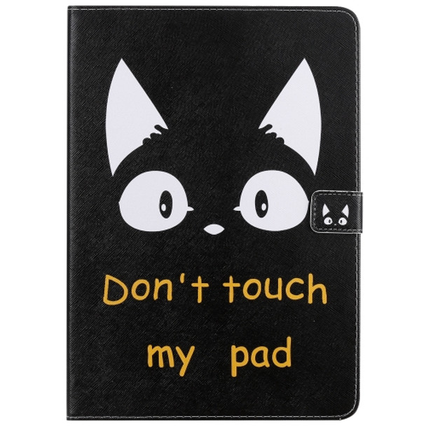 For iPad 10.2 / Pro 10.5 / Air  2019 3D Colored Drawing Horizontal Flip Leather Case with Holder & Card Slots & Wallet & Sleep / Wake-up Function(Cat Ears)