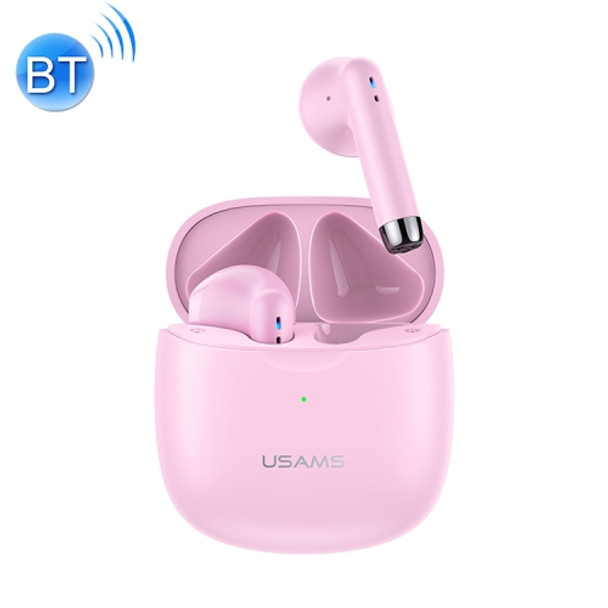 USAMS-IA04 Zero Sense Series Wireless Bluetooth 5.0 Mini TWS Earphone with Charging Box (Pink)