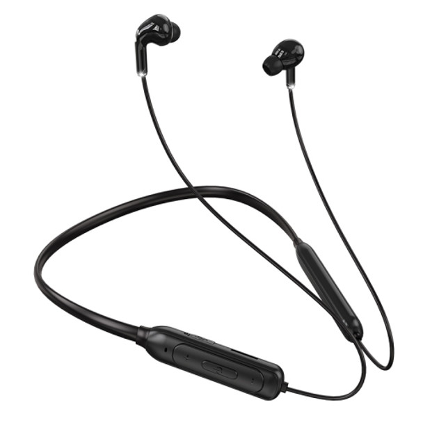 M60 8D Surround Sound Wireless Neck-mounted 5.1 Bluetooth Earphone Support TF Card MP3 Mode(Black)