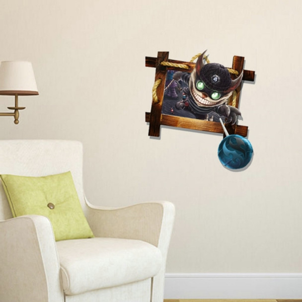 3D Demon Removable Wall Art Stickers, Size: 64 x 58 x 0.3 cm