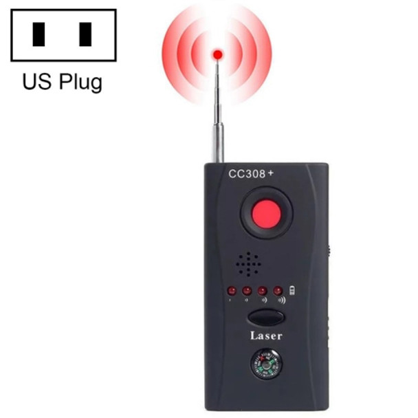 CC308+ Multi Wireless Camera Lens Detector Radio Wave Signal Detect Full-range RF GSM Device Finder(US Plug)