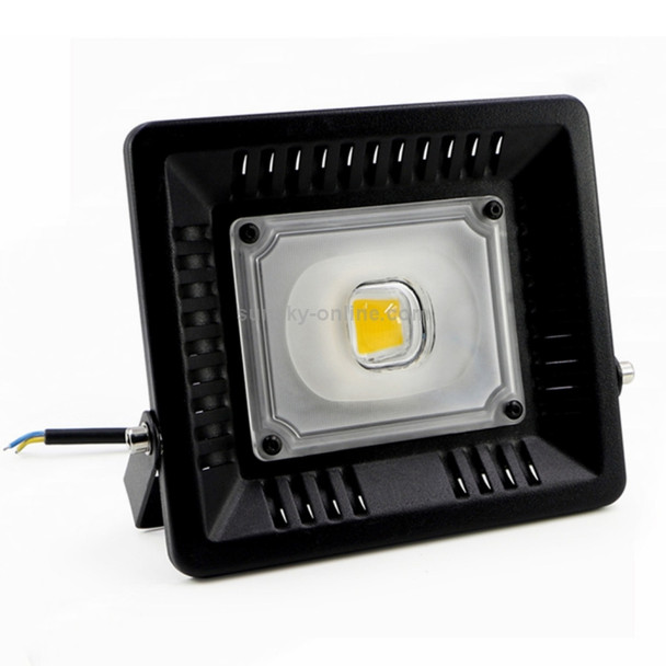50W Waterproof LED Floodlight Lamp, Luminous Flux: > 4000LM, PF > 0.9, RA > 80, AC 90-140V(Warm White)