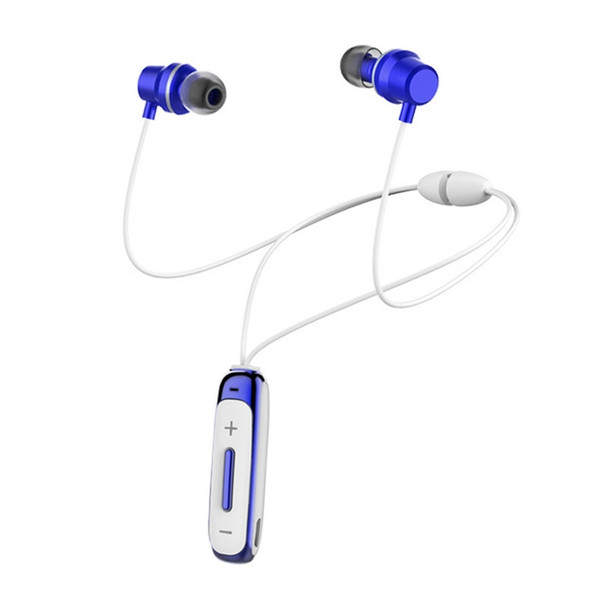 BT315 Sport Bluetooth Headset Wireless Stereo Earphone Bluetooth 4.1 Earpiece With Mic Sport Bass Magnetic Necklace Earpiece(Blue)