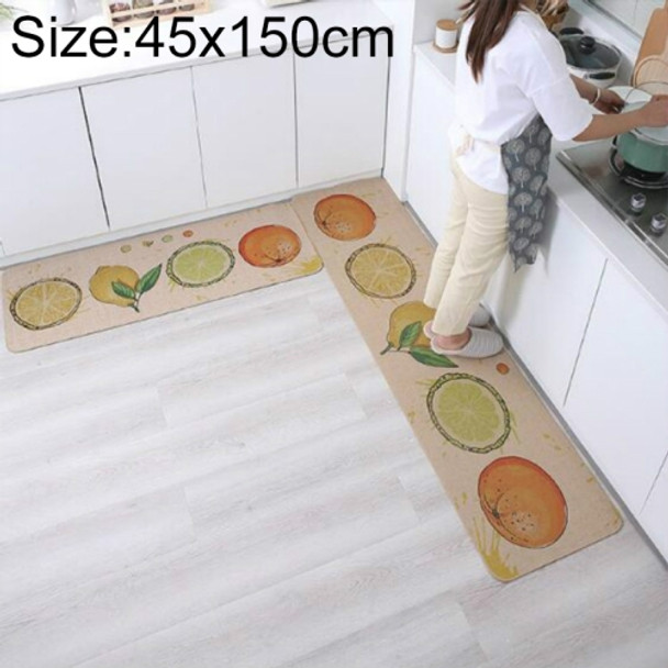 Home Kitchen Absorbent Non-slip Strip Washable Rubber Bottom Mat, Size:45×150cm(Sweet and Sour)