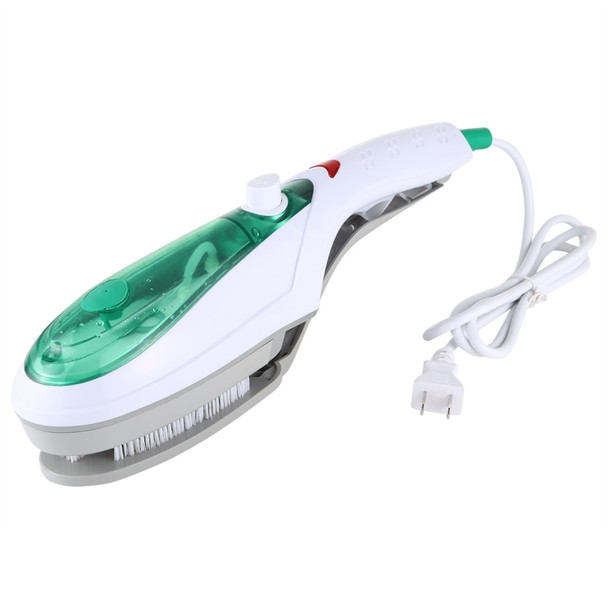 Handheld Garment Steamer Brush Portable Clothes Steam Iron, US Plug 110V(Green)