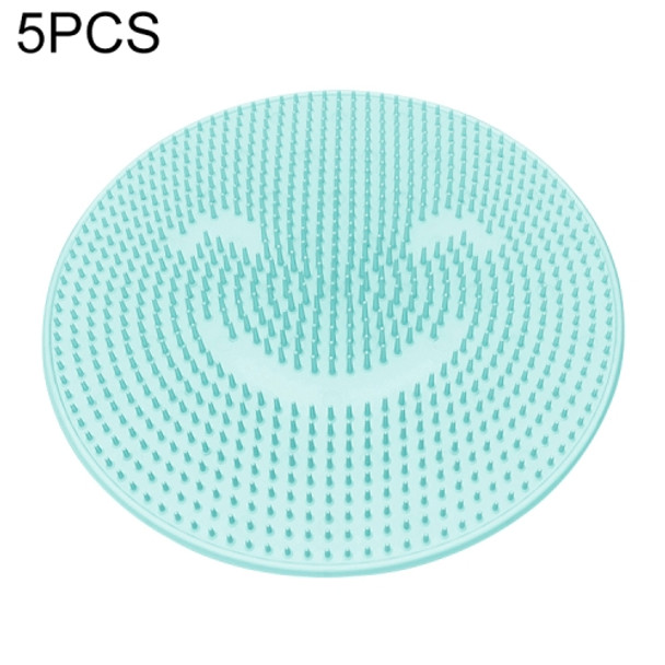 5 PCS Silicone Rubbing Pad Wall-mounted Foot Pad Multifunctional Suction Pad(Blue)