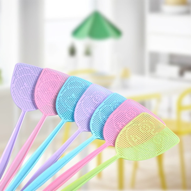 30 PCS Household Fly Swatter With Extended Handle Plastic Mosquito Swatter, Random Color Delivery