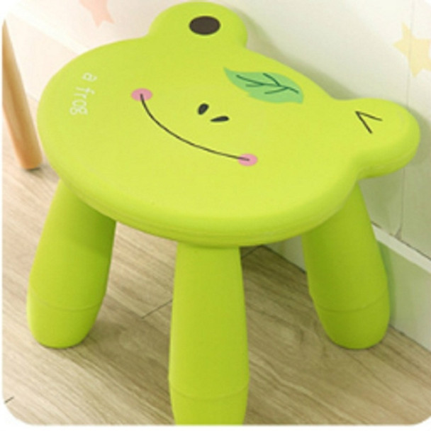 Thickened Children Chair Baby Plastic Stool Cute Cartoon Kindergarten Stool(Green Frog)