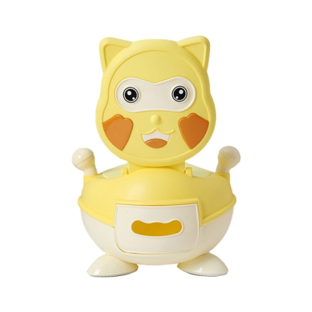 Cute Cartoon Child Baby Bottom Non-slip Soft and Hard Toilet, Style:PVC Hard Pad(Vigor Yellow)