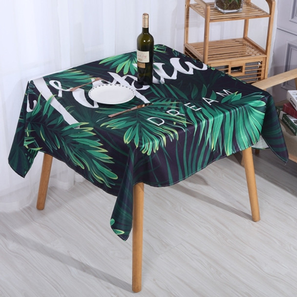 2 PCS Christmas Printed Waterproof And Oilproof Tablecloth Square Tablecloth Table Mat, Specification: 220x140cm(Style 2 Dark Green)