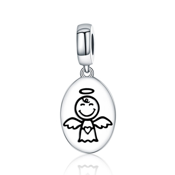 Guardian Angel S925 Sterling Silver Necklace Charm DIY Beaded Bracelet Sterling Silver Accessories