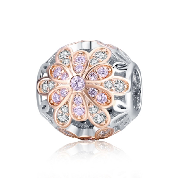 S925 Sterling Silver Flower Stamen Diamond Accessories Beads DIY Bracelet Accessories