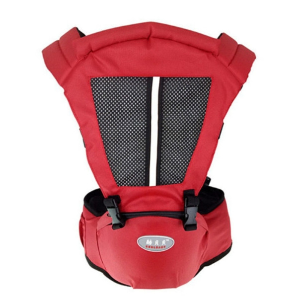 Infants and Toddlers Front-holding Waist Stool Multifunctional Shoulder Strap Lightweight and Breathable Stool Holding Baby Artifact(Red)