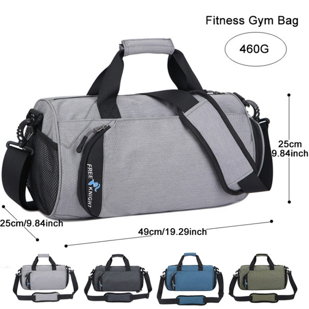 Free Knight Large Capacity Fitness Travel Bag Waterproof Fabric Handbag(Light Gray)