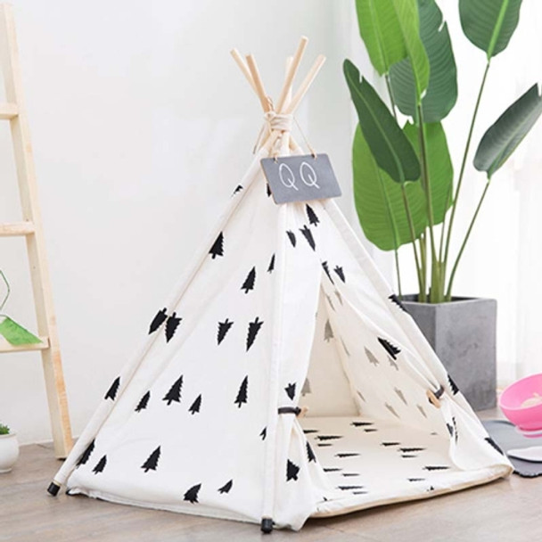 Foldable Pet Tent Breathable Pine Pet Nest Pet Mat, Style:Without Cushion, Size:Large 60×60×70cm