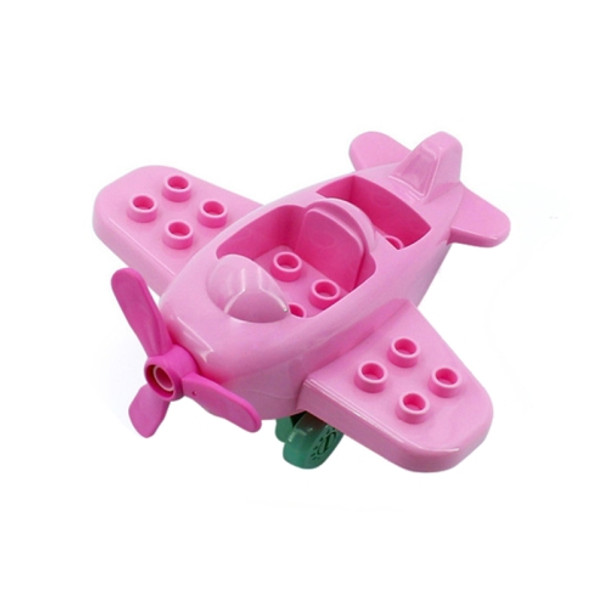 4 PCS Large Particle Building Blocks Accessories Transport Vehicle Model, Style:Cartoon Airplane