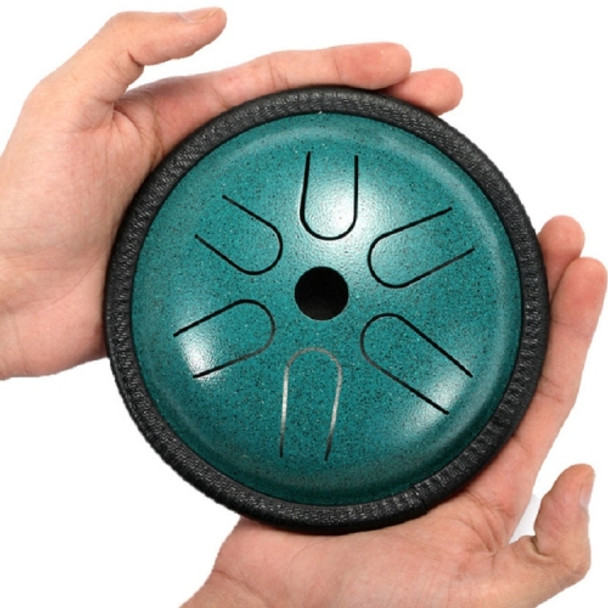 5.5 Inch Pocket Drum Ethereal Hand Drumming Leisure Travel Percussion Instrument(Malachite)