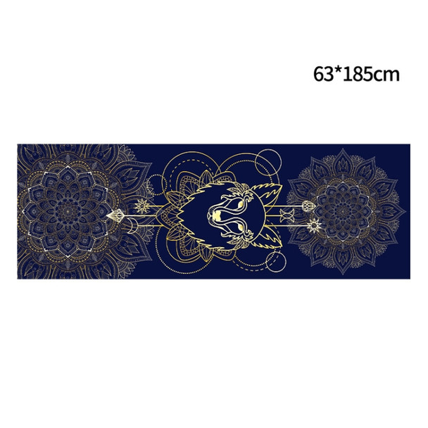 Portable Printed Non-slip Environmental Protection Yoga Mat Drape, Size: 185 x 63cm(Saint Golden Wolf)