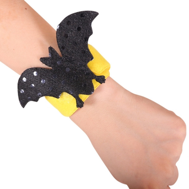 25 PCS Halloween Pop Ring Bracelet Ghost Festival Gift Party Decorations(Black Bat)