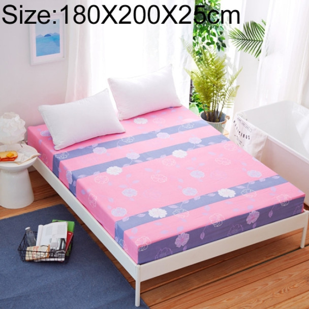 Polyester Bed Mattress Non-Slip Bed Cover Mattress Cover, Size:180X200X25cm(Happiness And Tenderness)