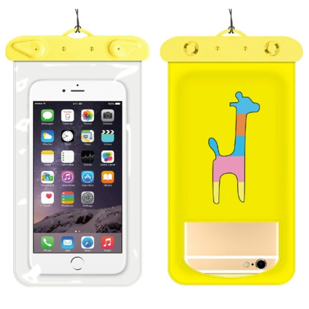 10 PCS Girly Heart Thickened Cartoon Phone Waterproof Bag(Rainbow Giraffe)