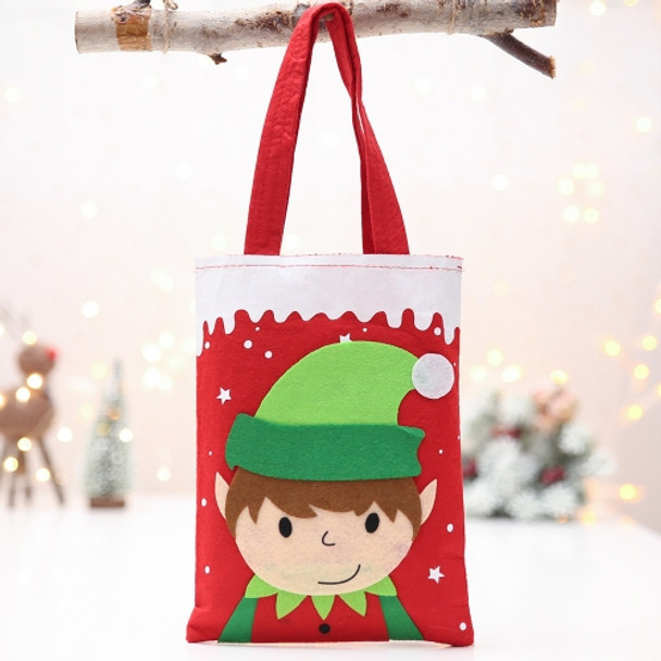 5 PCS Christmas Decoration Cartoon Sticker Handbag Children Gift Candy Bag(Elves)