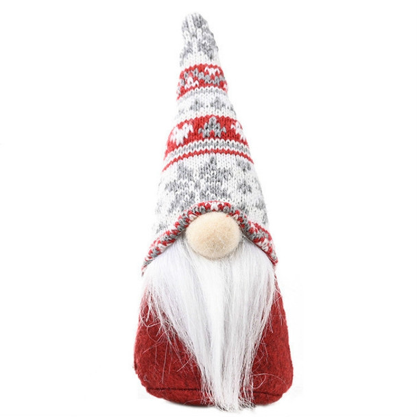 6 PCS Christmas Decoration Snowflake Knitted Hat Forest Elderly Doll Decoration(C)