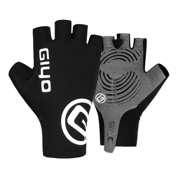 GIYO Outdoor Half-Finger Gloves Mountain Road Bike Cycling Gloves, Size: S(Black)