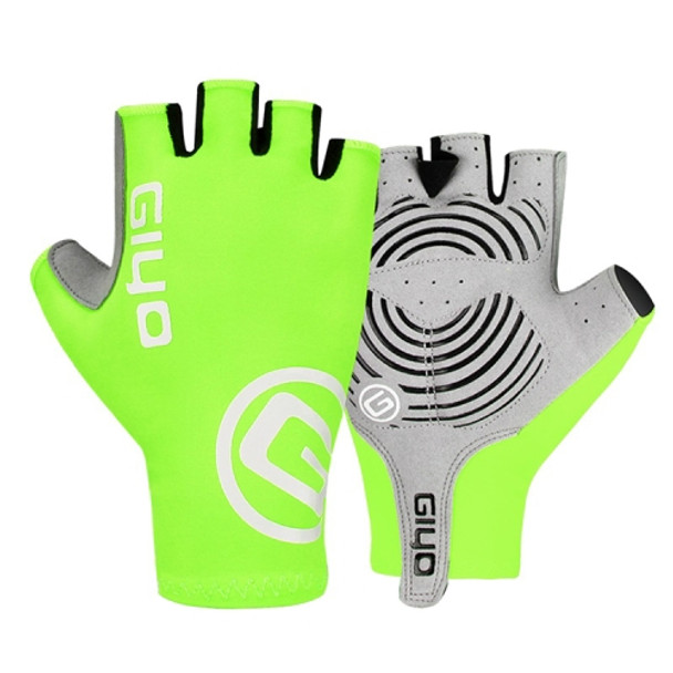 GIYO Outdoor Half-Finger Gloves Mountain Road Bike Cycling Gloves, Size: L(Fluorescent Yellow)