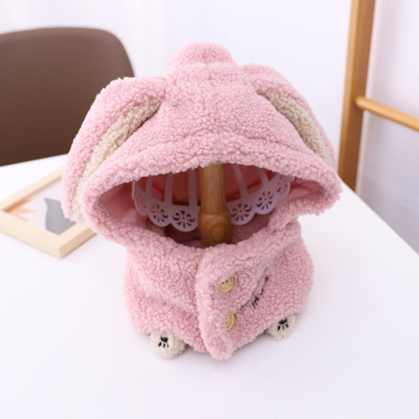 C0196 Autumn and Winter Children Hat Skin-Friendly Long Rabbit Ears Integrated Scarf Ear Protection Hat, Size: One Size(Pink)