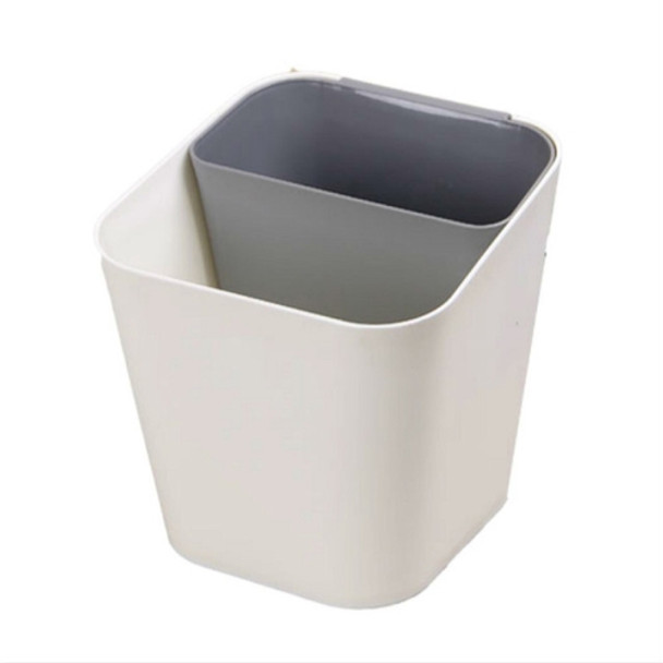 10 PCS Household Living Room Kitchen Bathroom Wet and Dry Sorting Trash Can(Gray)