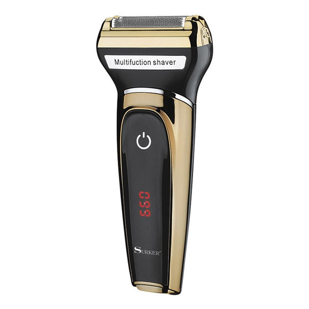 Surker SK-903 Three-in-one LCD Digital Display USB Charging Electric Shaver / Hair Clipper / Nose Hair(Golden)