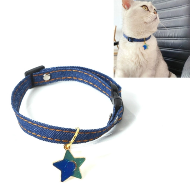 6 PCS Pet Cowboy Cat Dog Collar With Bell Pet Accessories, Size:S 16-32cm, Style:Five-pointed Star