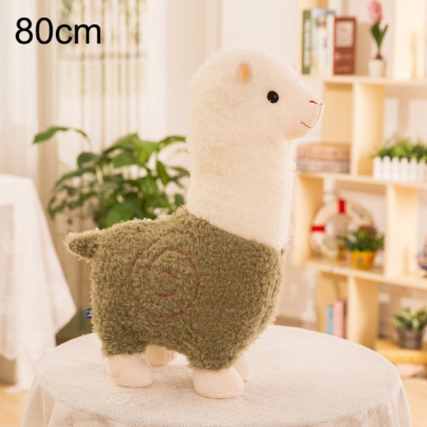 80cm Grass Mud Horse Alpaca Doll Pillow Doll Plush Toy(Green)