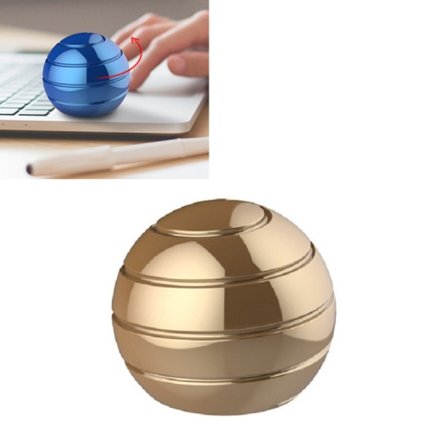 Fully Disassembled Rotating Tabletop Ball Decompression Gyroscope Tabletop Toy, Specification:Diameter 45mm(Gold)