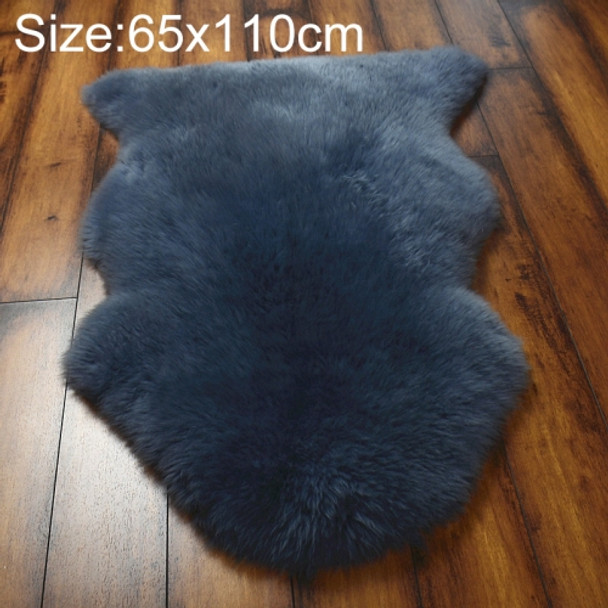 Wool Sofa Cushion Fur Full Whole Sheepskin Carpet Window Decoration Mat, Size: 65x110cm(Gray)