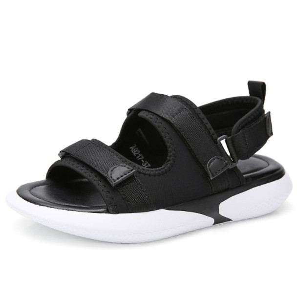 Casual Simple Two-wear Non-slip Wear Resistant Women Sandals (Color:Black Size:37)