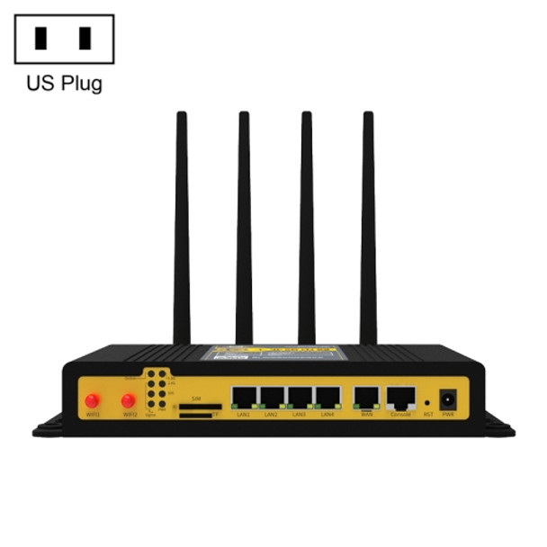 F-NR100 1000Mbps 5G 5-ports Single-card Industrial WiFi Wireless Router with 4 Antennas, US Plug