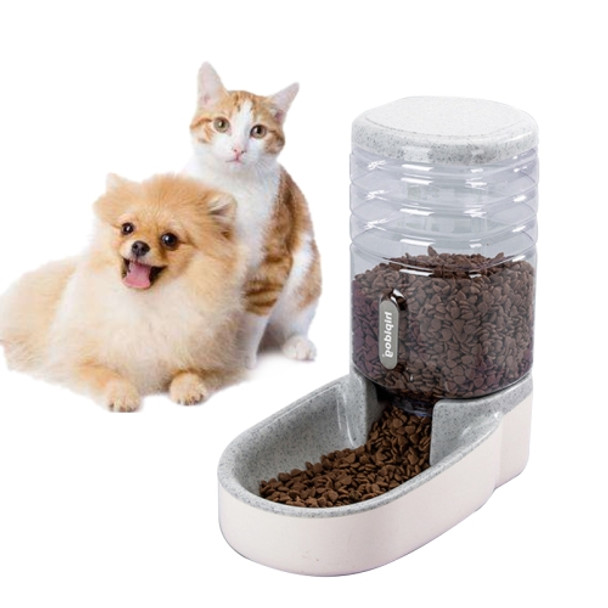 3.8L Grain Storage Bucket Cat Automatic Pet Feeder Water Dispenser, Style:Food Bowl(Gray)