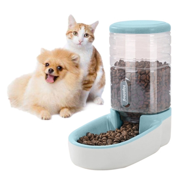 3.8L Grain Storage Bucket Cat Automatic Pet Feeder Water Dispenser, Style:Food Bowl(Blue)