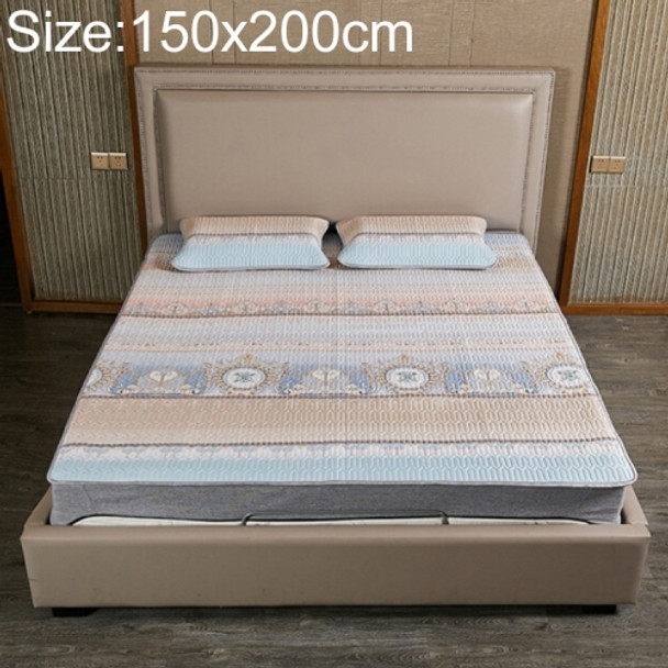 Foldable Natural Latex Soft Mat Ice Silk Fabric Sleeping Mat Pillowcase, Size:150x200cm(1xMat,2xPillowcase))(Otti)