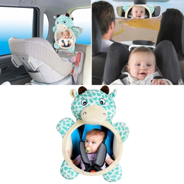 Cartoon Adjustable Safety Seat Car Back Interior Mirror Headrest Rear Facing Mirrors Monitor(Deer)