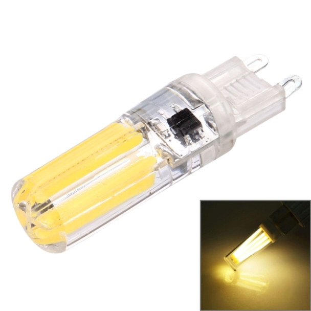 G9 4W Silicone Dimmable 8 LED Filament Light Bulb for Halls, AC 220-240V(Warm White)