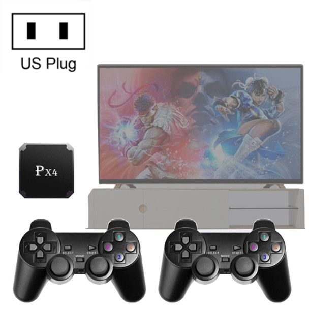 PX4 HD Wireless Mini TV Game Console Arcade with Dual Wireless Controllers, Support TF Card/HDMI+AV Output(US Plug)