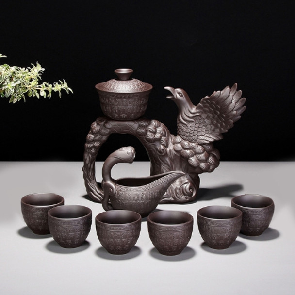 Redware Kungfu Tea Set Household Simple Tea Infuser(Hawk)