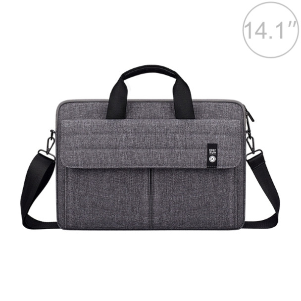 ST08 Handheld Briefcase Carrying Storage Bag with Shoulder Strap for 14.1 inch Laptop(Grey)