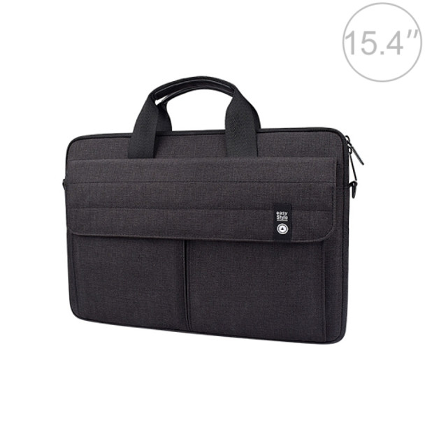 ST08 Handheld Briefcase Carrying Storage Bag without Shoulder Strap for 15.4 inch Laptop(Black)