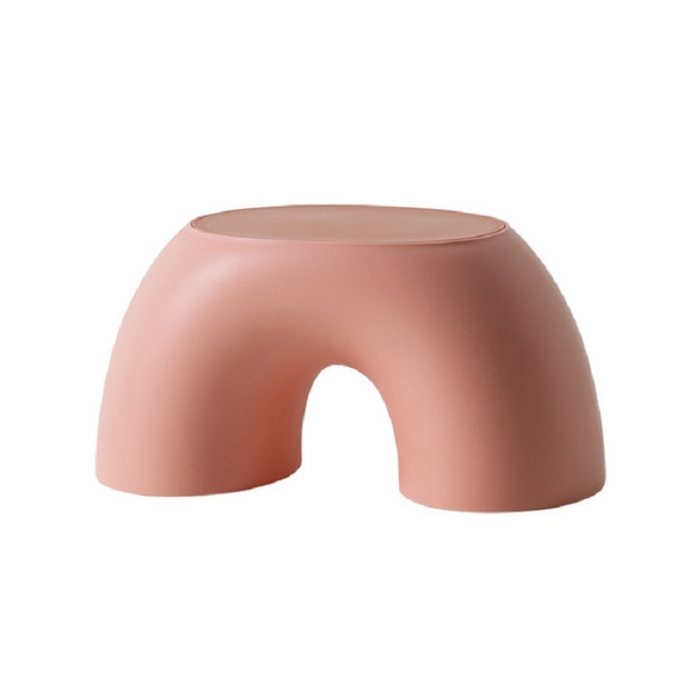 Simple Circular Small Bench Home Round Children Stool for Shoe Stool(Pink)